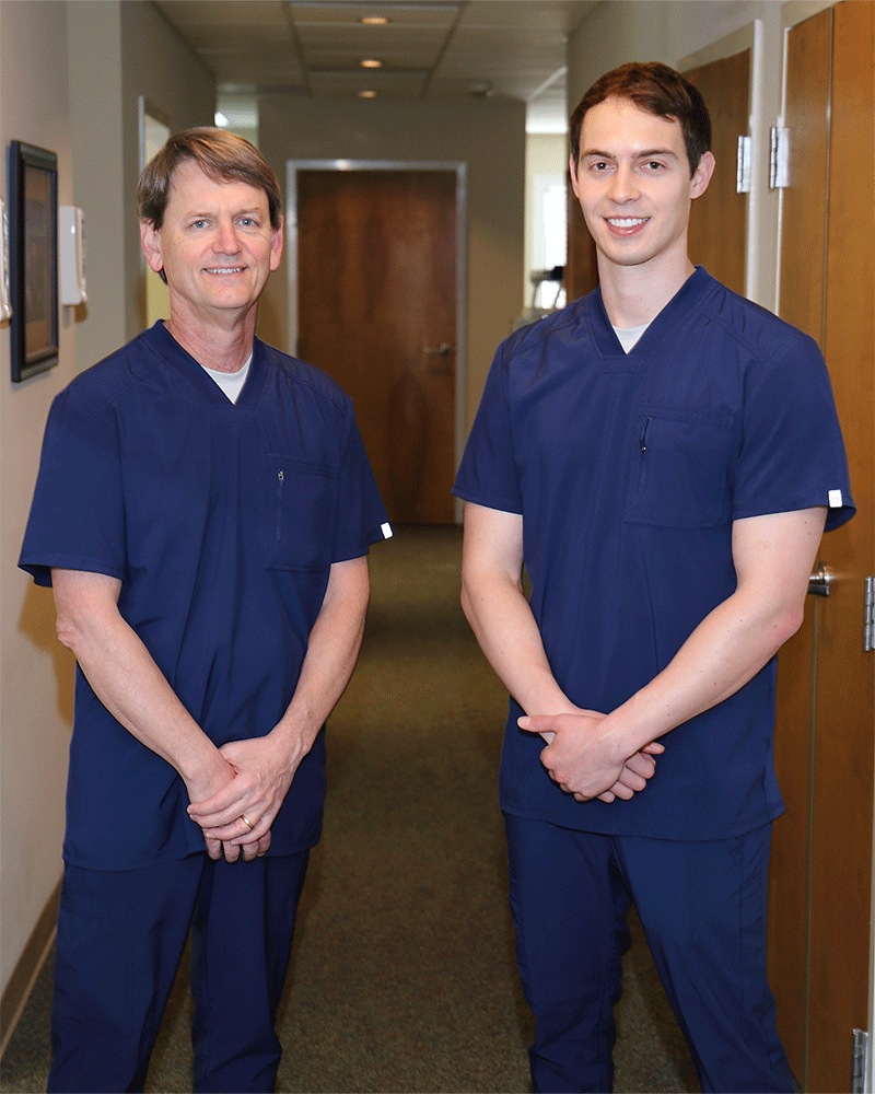 Dr. Schwenk (left) and Dr. Skelton (right), standing side by side.
